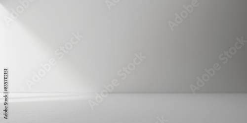 Minimalistic seamless white plain backdrop, providing a clean and versatile setting for various uses. 