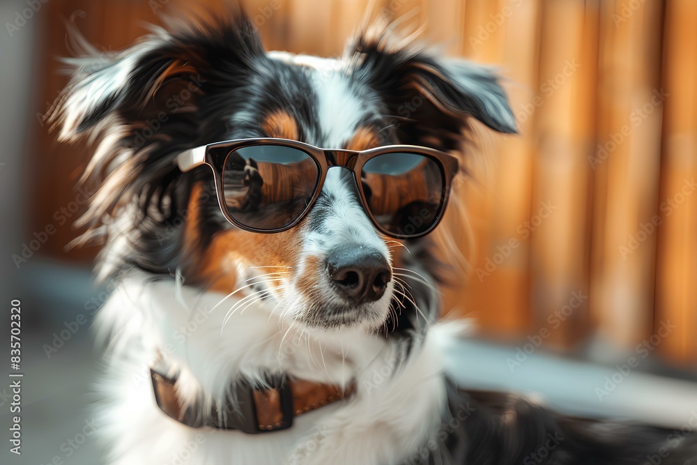 Obraz premium A close up of a dog wearing sunglasses