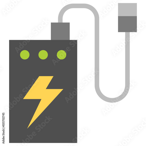 power bank flat icon