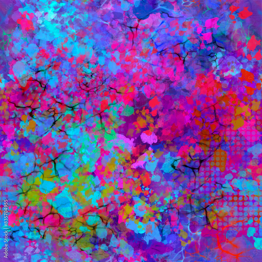Abstract art grunge texture Blurred grainy painted layered seamless pattern Vivid bold neon colors Abstract art grunge texture Blurred grainy painted layered seamless pattern Vivid bold neon colors