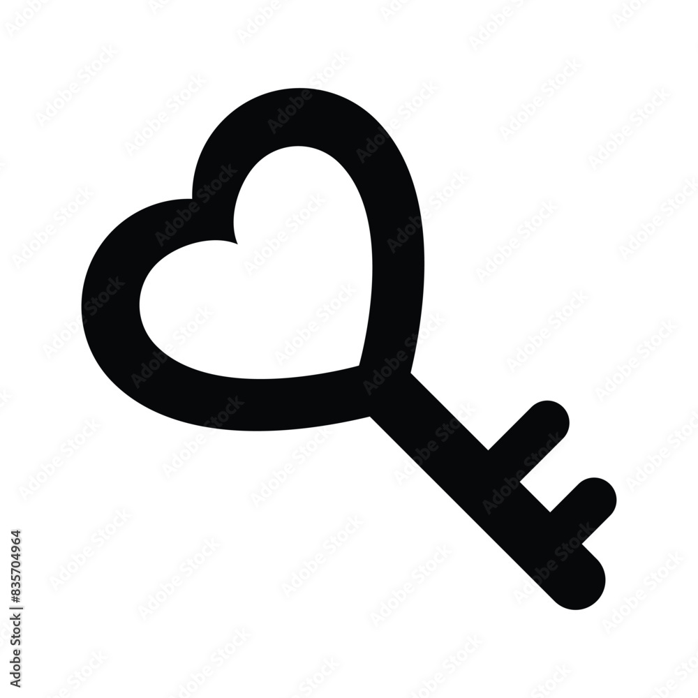 Get this beautiful vector of love key in modern style, premium icon