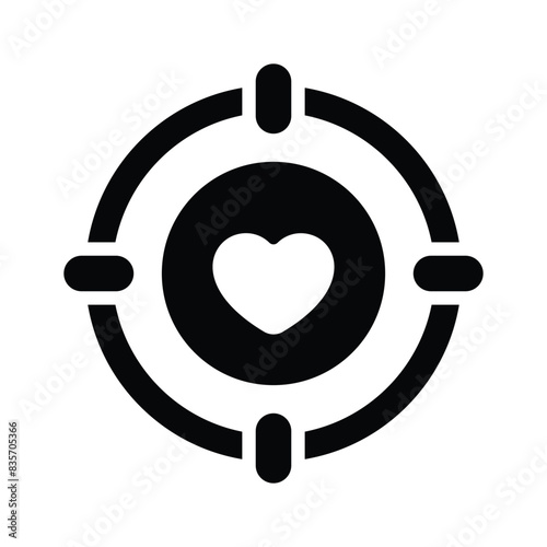 Grab this amazing icon of love target, love goal, valentine day vector design