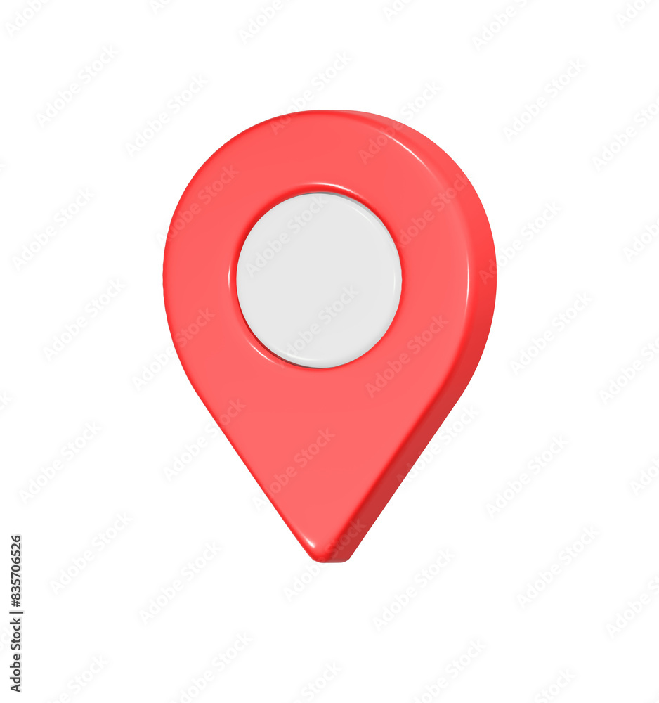 pin location icon 3d red color pin location icon 3d red color