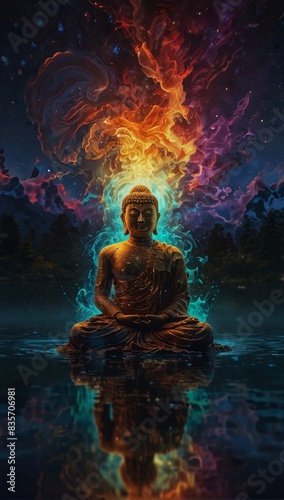 Wallpaper Mural 未来風の仏陀像,Generative AI AI画像 Torontodigital.ca