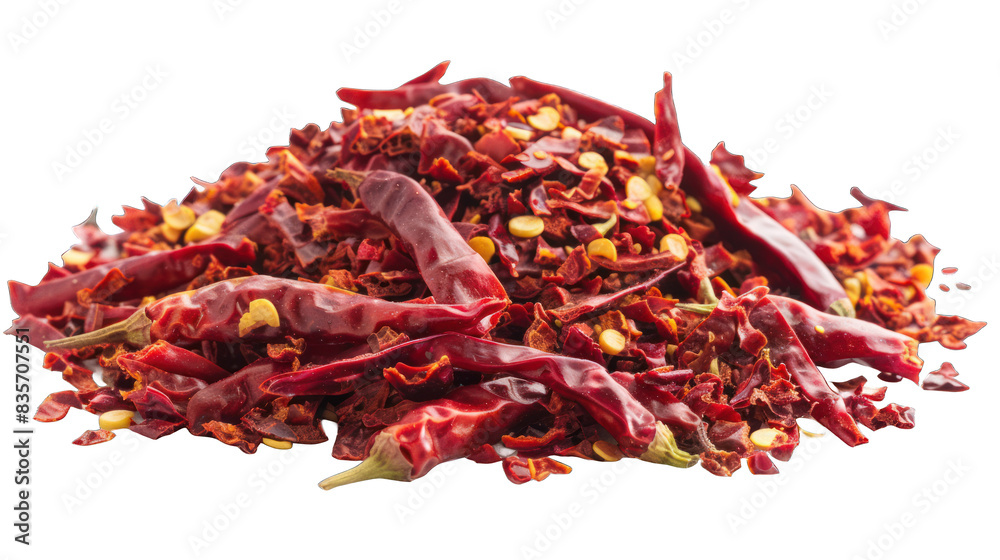 Chili flake isolated on a transparent background Chili flake isolated on a transparent background