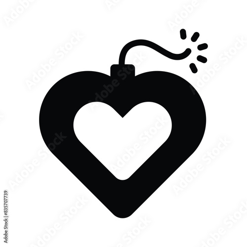 Grab this unique style icon of heart bomb, ready for premium use