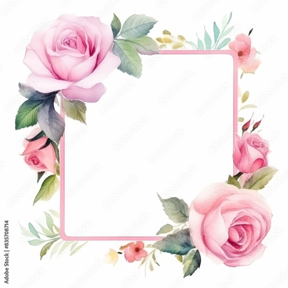 The seamless watercolor botanical pattern, filled with blossoming flowers on a white background, provides an element for wedding invitation designs The seamless watercolor botanical pattern, filled with blossoming flowers on a white background, provides an element for wedding invitation designs