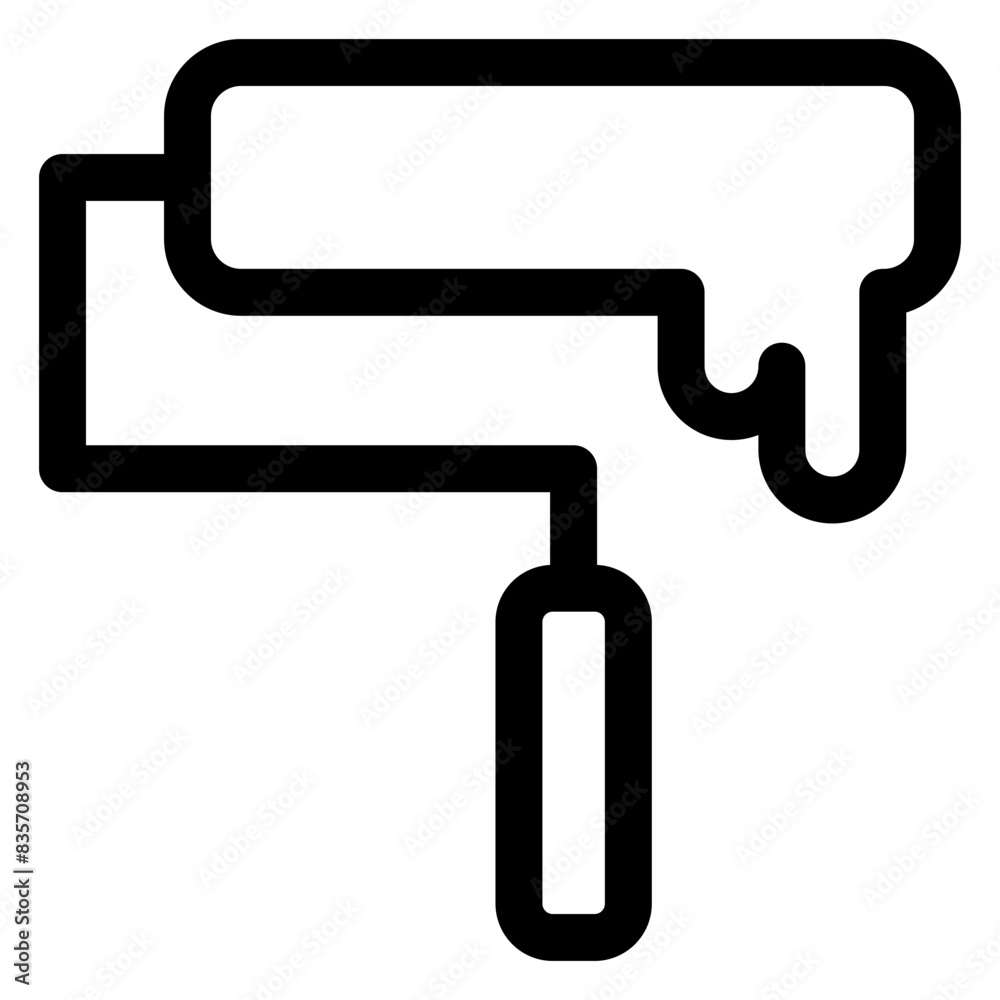 roller line icon vector illustration isolated on white background roller line icon vector illustration isolated on white background