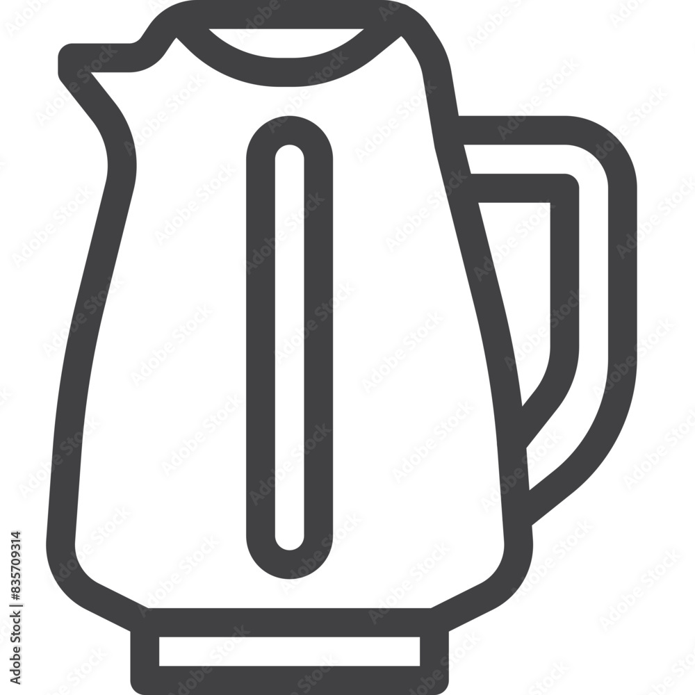 Electrict cettle line icon on white background Electrict cettle line icon on white background