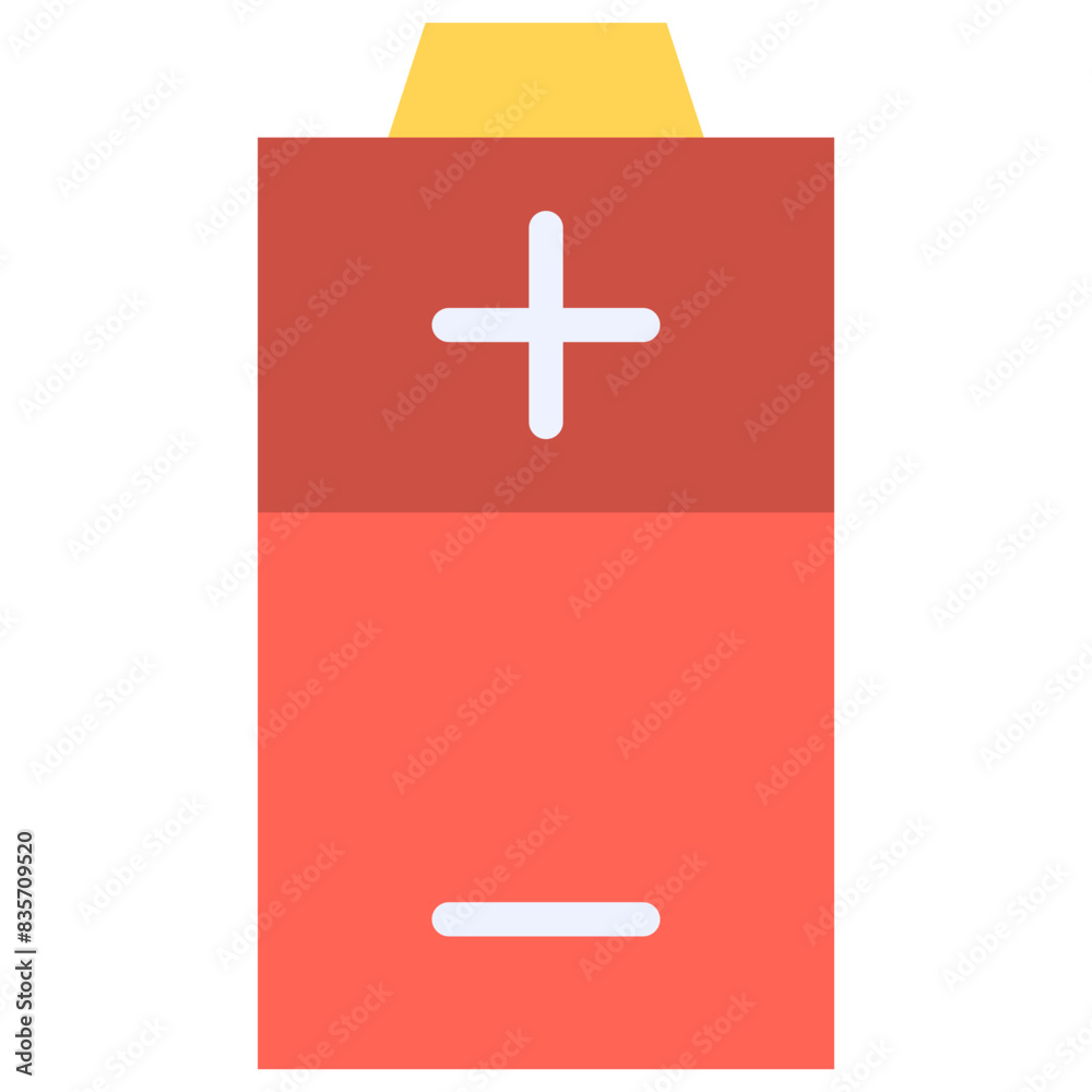 Fototapeta premium battery flat icon