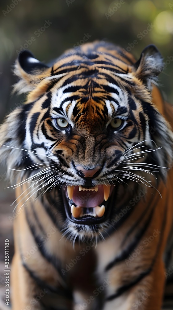 Obraz premium Fierce Tigers Intense Portrait