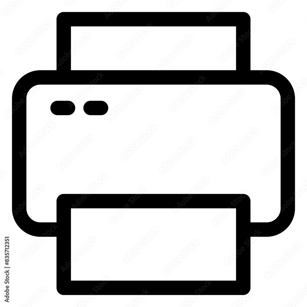 printer line icon vector illustration isolated on white background