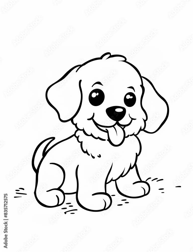 Puppy Play: Simple Line Art Coloring Page - Dog illustration - Coloring Pages for All Ages - Line Art - Simple Patterns - Black and white - Printable pages - Easy Coloring Pages Puppy Play: Simple Line Art Coloring Page - Dog illustration - Coloring Pages for All Ages - Line Art - Simple Patterns - Black and white - Printable pages - Easy Coloring Pages