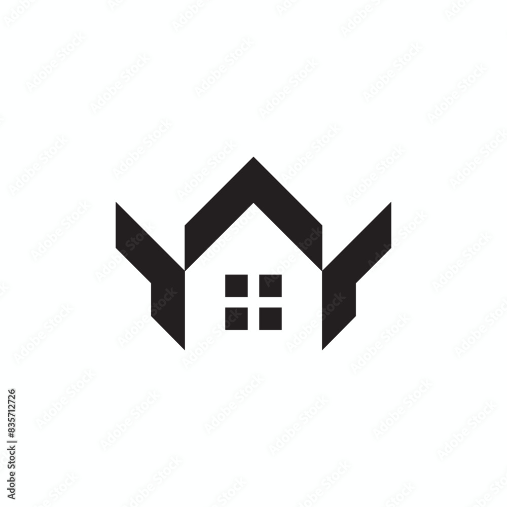 Home house real estate logo vector image Home house real estate logo vector image