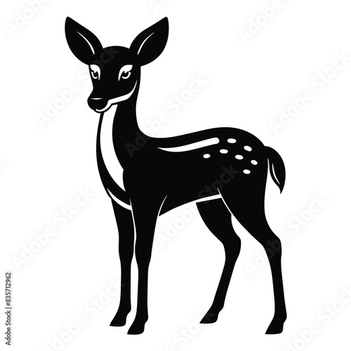 Solid color Coues Deer animal vector design