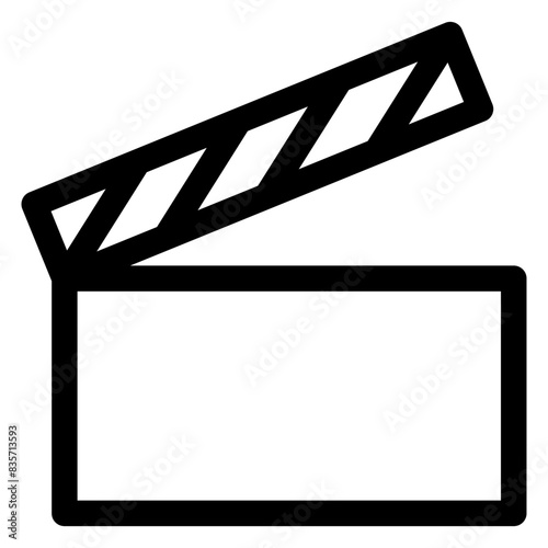 clapper line icon vector illustration isolated on white background
