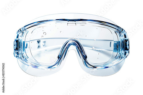 Eye protection goggle made of plastic.