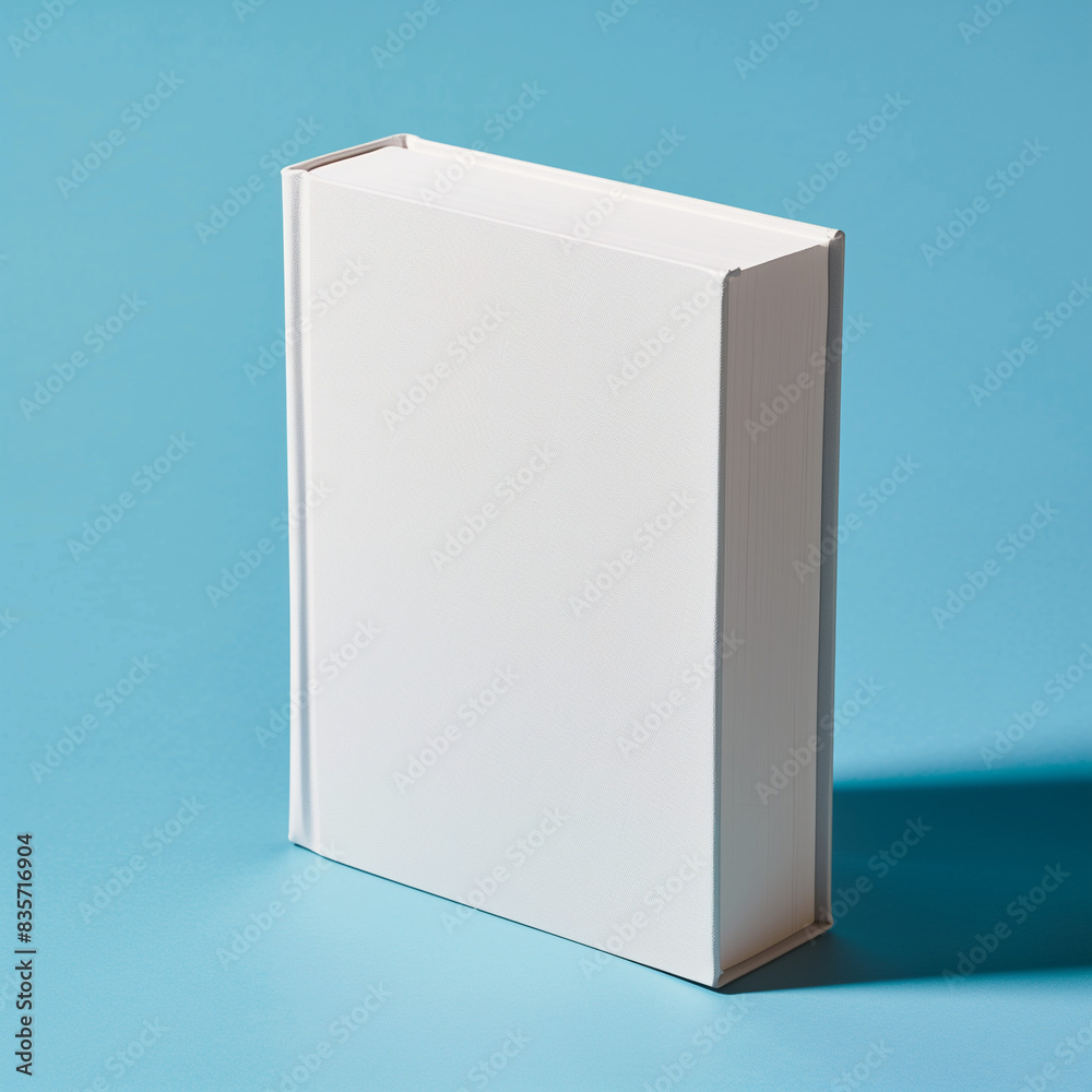 stock photo of a book mockup with absolutely white blank label, isolated on a clean smooth azure background, advertising inspired, ad poster, raw label, commercial imagery, minimalist photography, stock photo of a book mockup with absolutely white blank label, isolated on a clean smooth azure background, advertising inspired, ad poster, raw label, commercial imagery, minimalist photography,