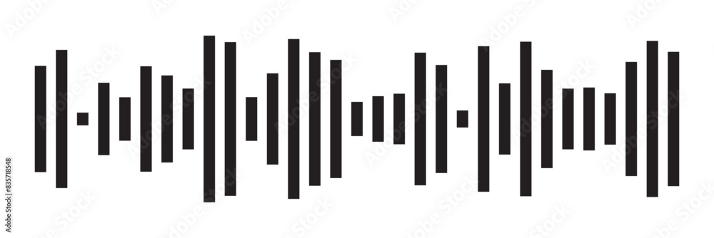 sound waves icon. frequency audio black icon isolated on white and transparent background flat style vector illustration in eps 10. sound waves icon. frequency audio black icon isolated on white and transparent background flat style vector illustration in eps 10.
