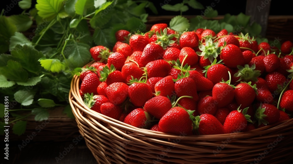 basket of strawberries basket of strawberries