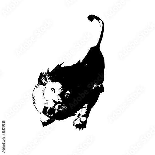 Silohoutte of lion 