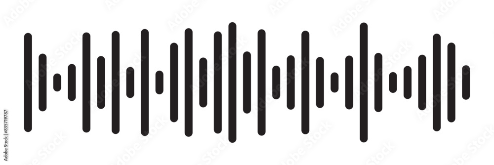 sound waves icon. frequency audio black icon isolated on white and transparent background flat style vector illustration in eps 10. sound waves icon. frequency audio black icon isolated on white and transparent background flat style vector illustration in eps 10.