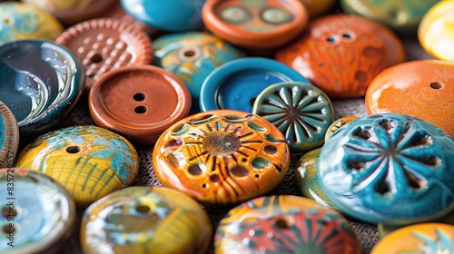 Colorful ceramic buttons photoproduct photo