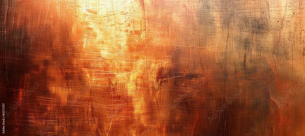 Abstract scratched bronze copper texture background. Industry factory theme wallpaper. Generative AI technology.
Abstract scratched bronze copper texture background. Industry factory theme wallpaper. Generative AI technology.