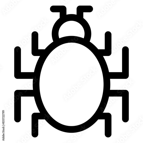 bug line icon vector illustration isolated on white background