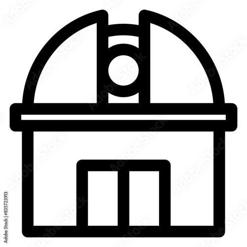 planetarium line icon vector illustration isolated on white background