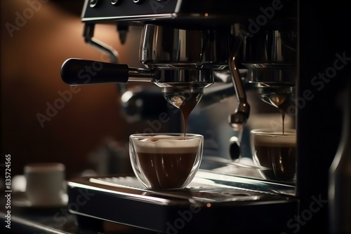 coffee, espresso, preparation, brewing, machine, barista, cup, beans, grind, filter, hot, water, steam, shot, crema