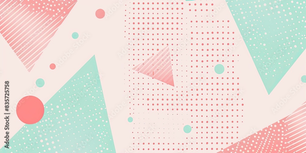 Powder Pink and Mint background with simple shapes and gradient, minimalist design, geometric forms, vector graphics, vector illustration, vector lines, flat style Powder Pink and Mint background with simple shapes and gradient, minimalist design, geometric forms, vector graphics, vector illustration, vector lines, flat style