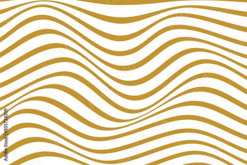  simple abstract metal gold color horizontal line wavy pattern yellow lines on a white background