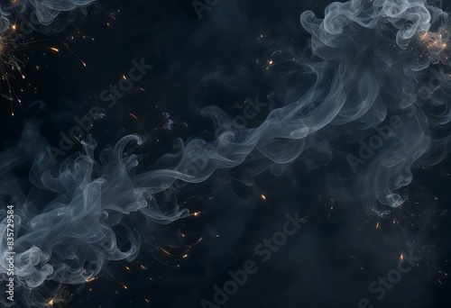 Abstract smoke in black background.