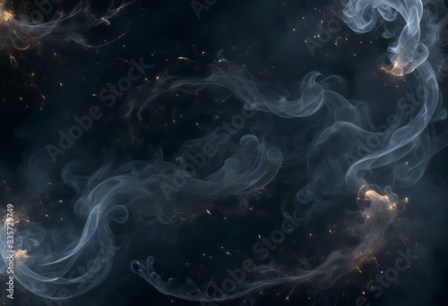 Abstract smoke in black background.