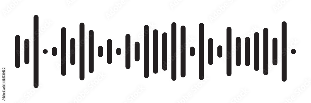 Radio Wave icons. Monochrome simple sound wave on white background. Isolated vector illustration in eps 10. Radio Wave icons. Monochrome simple sound wave on white background. Isolated vector illustration in eps 10.