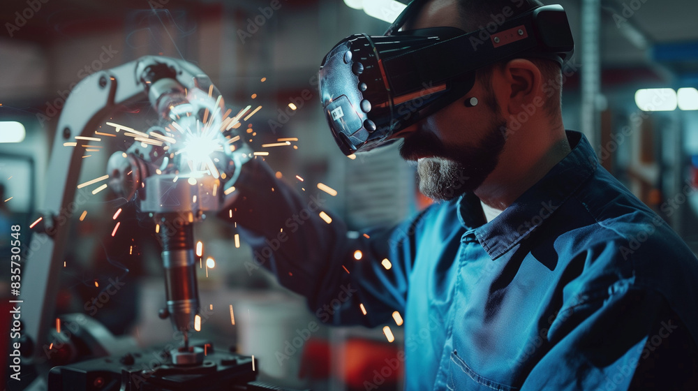 welder working in a factory welder working in a factory