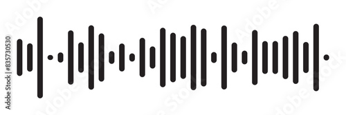 Radio Wave icons. Monochrome simple sound wave on white background. Isolated vector illustration in eps 10.