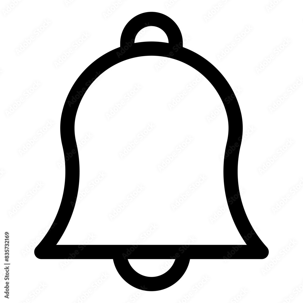 bell line icon vector illustration isolated on white background bell line icon vector illustration isolated on white background