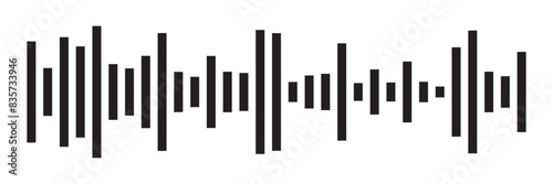 Sound wave set. Sound waves for voice message. Audio wave icon. Waveform pattern for music player or app. Recording music. Equalizer template on white background in eps 10.