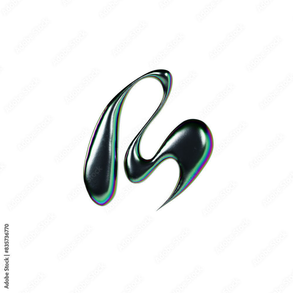 Obraz premium 3d Iridescent Liquid Element
