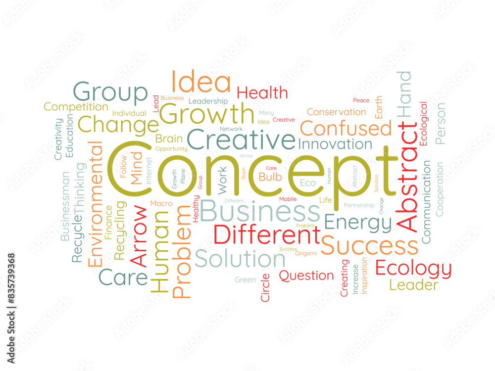 Fototapeta premium Concept word cloud template. Business concept vector tagcloud background.
