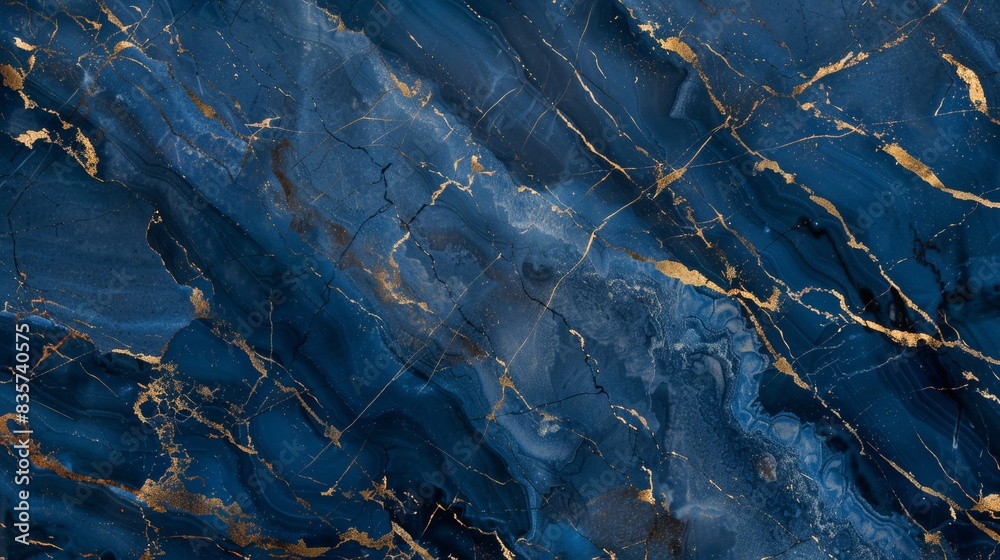 Fototapeta premium Blue Marble color marble luxury, with gold streaks, website background 