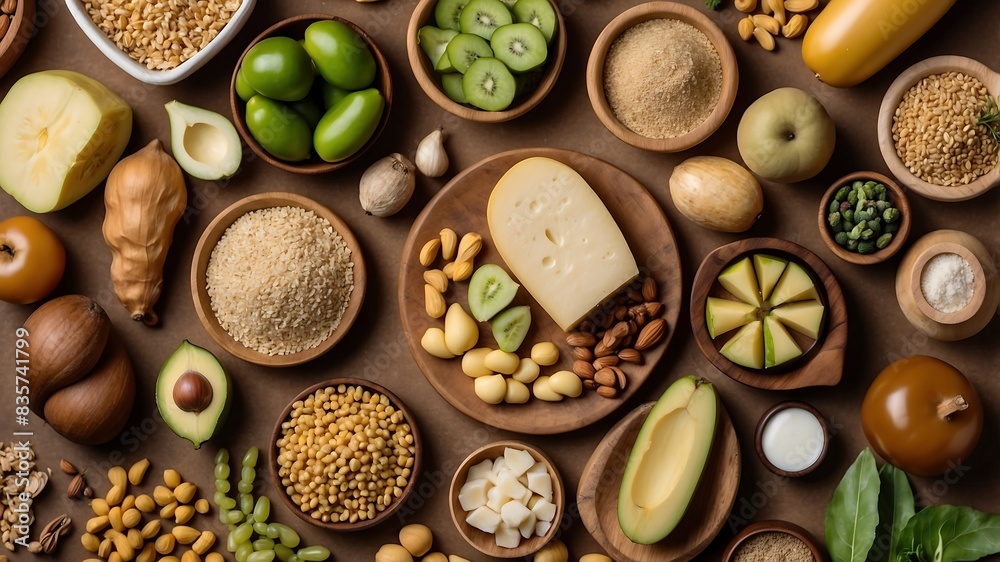 Organic Food Abstract Composition Organic Food Abstract Composition