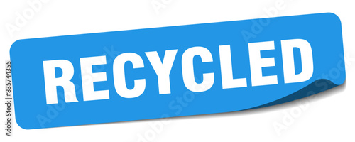recycled sticker. recycled label