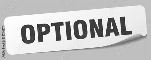 optional sticker. optional label