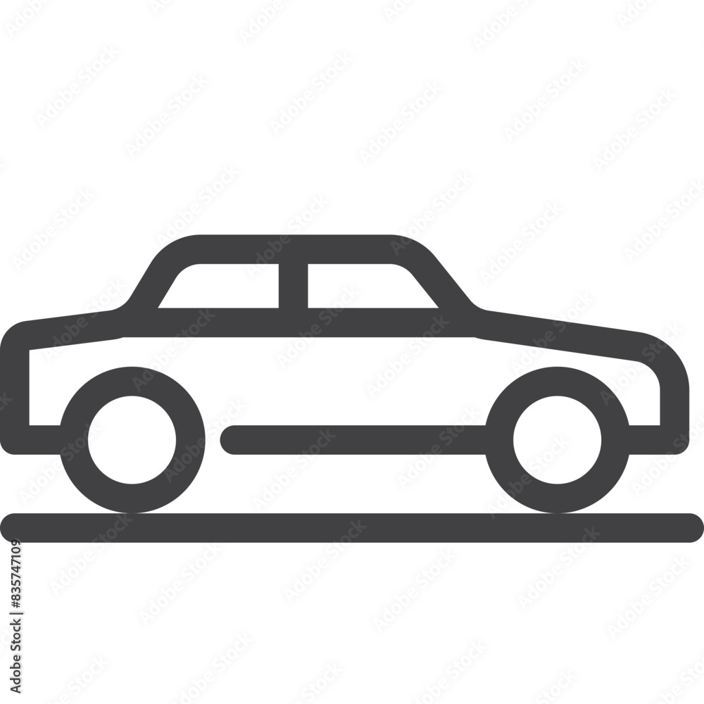 Car line icon on white background