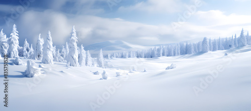 House in the mountains, winter season.