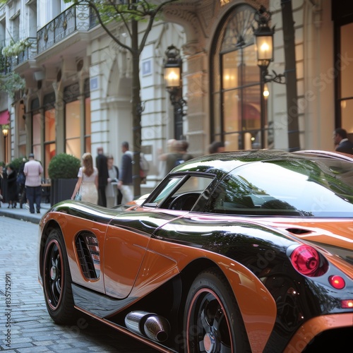 Voiture devant un palace