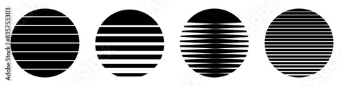 Retro sun emblem vector circle. Old vintage sunrise sunset design logo.